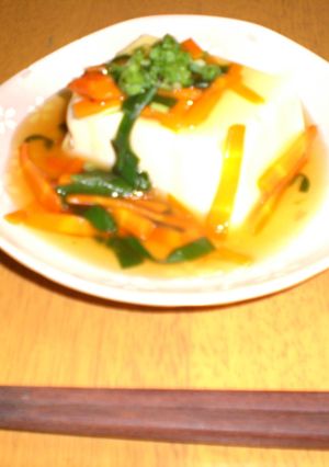 ささっと！めんつゆであんかけ豆腐♪-レシピのメイン写真