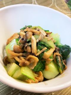 青梗菜としめじの味噌炒め-レシピのメイン写真