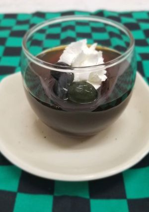 高齢者におすすめ　黒豆黒糖ゼリー-レシピのメイン写真