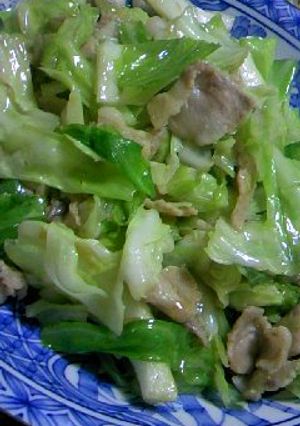 キャベツと豚バラの塩にんにく炒め　-レシピのメイン写真