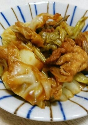 キャベツと油揚げの味噌煮-レシピのメイン写真