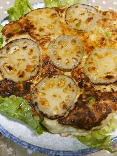 レンコンつくねバーグ-レシピのメイン写真