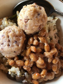納豆とタコのつみれのご飯-レシピのメイン写真