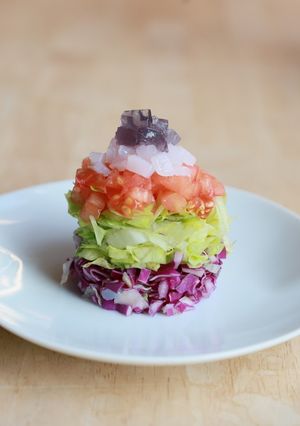 紫キャベツ「紫丸」ジュレの彩りサラダ-レシピのメイン写真