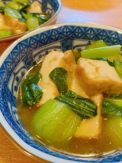 青梗菜と厚揚げの旨煮-レシピのメイン写真