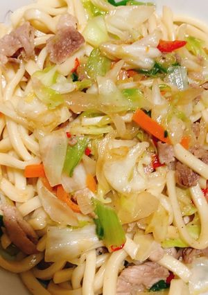 包丁要らずの焼きうどん-レシピのメイン写真