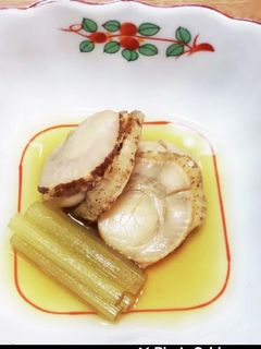 帆立貝とふきの煮ものです。-レシピのメイン写真