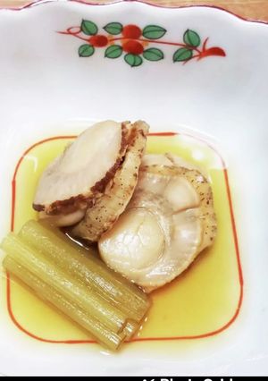 帆立貝とふきの煮ものです。-レシピのメイン写真