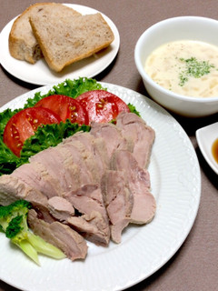 レンチン茹で豚と簡単茹で汁のスープ-レシピのメイン写真