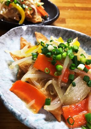 残り野菜で☆揚げワンタンあんかけ-レシピのメイン写真