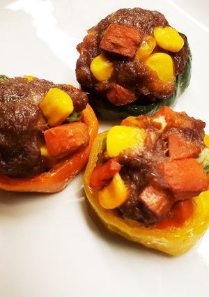 弁当用にピーマンの肉づめ-レシピのメイン写真