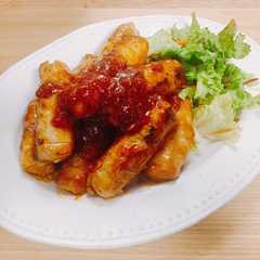 厚揚げの豚肉巻きポークチャップ風味-レシピのメイン写真