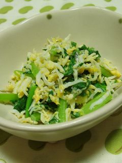 しらすと大根抜き菜の卵とじ-レシピのメイン写真