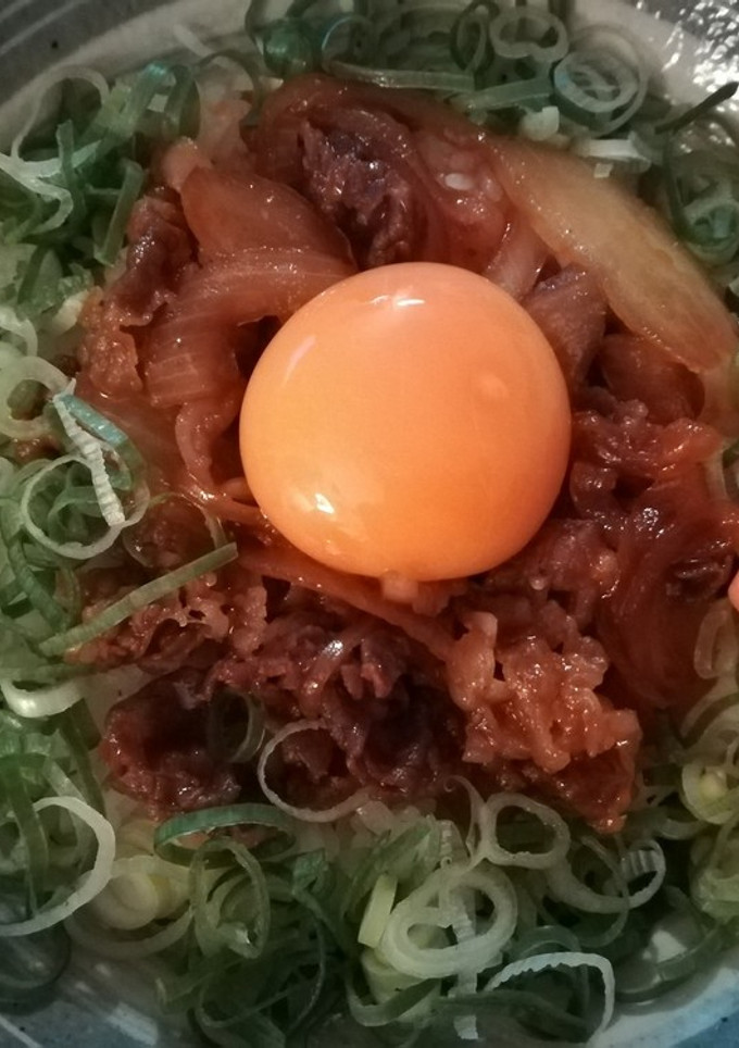 おひとりさま丼（ネギ玉牛丼）-レシピのメイン写真