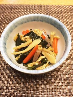 わかめときのこの煮物-レシピのメイン写真