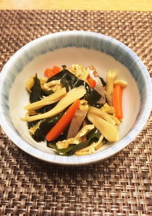 わかめときのこの煮物-レシピのメイン写真
