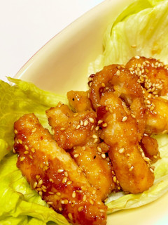 鶏むねスティックの甘辛ごまだれ-レシピのメイン写真