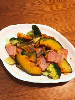 かぼちゃとブロッコリーのニンニク炒め-レシピのメイン写真
