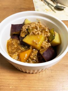 かぼちゃとさつまいものそぼろ煮-レシピのメイン写真