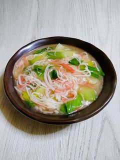 *青梗菜とカニかまの中華あんかけ*-レシピのメイン写真