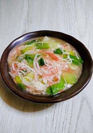 *青梗菜とカニかまの中華あんかけ*-レシピのメイン写真