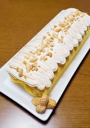 ピーナッツロールケーキ-レシピのメイン写真