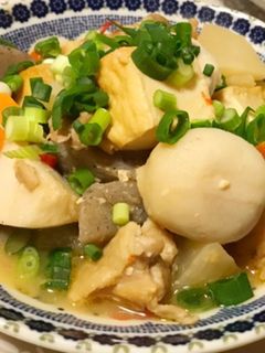 鶏肉と厚揚げと根菜の味噌煮-レシピのメイン写真