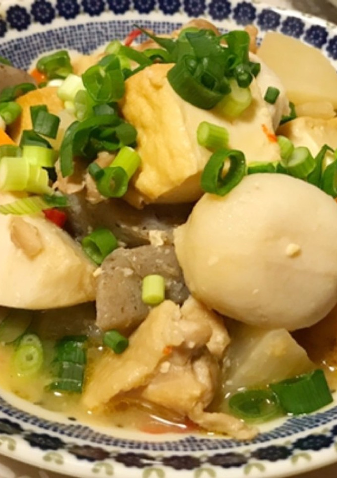 鶏肉と厚揚げと根菜の味噌煮-レシピのメイン写真