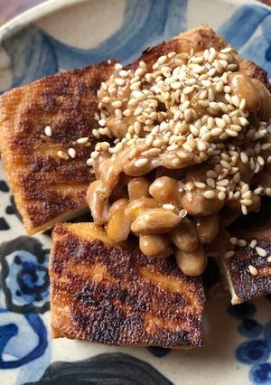 カリカリ厚揚げの納豆のせ-レシピのメイン写真