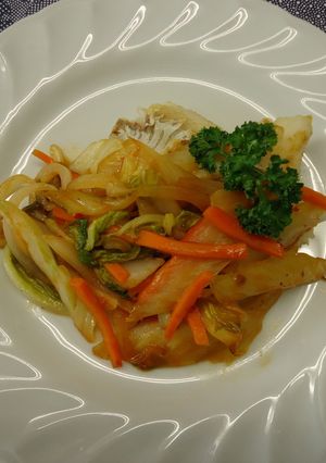 たらと野菜のチリソースｂｙ草津市-レシピのメイン写真