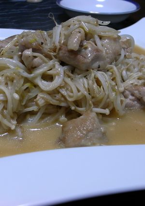 もやし・えのき・鶏肉のチーズぽん炒め-レシピのメイン写真