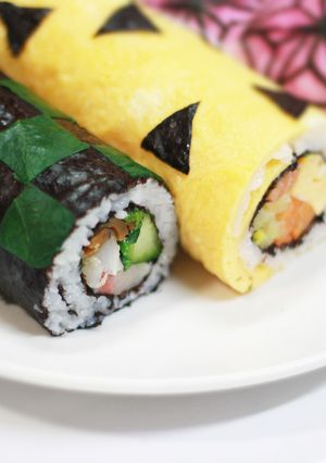 海苔屋さんの和柄恵方巻き-レシピのメイン写真