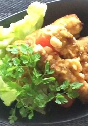 豚バラ肉とアスパラのフリットカレー風味♪-レシピのメイン写真