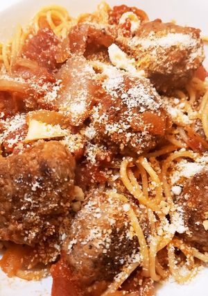 ルパンも食べた!?ミートボールスパ-レシピのメイン写真