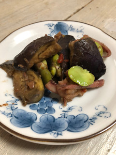 イカと茄子そら豆の豆板醤炒め-レシピのメイン写真