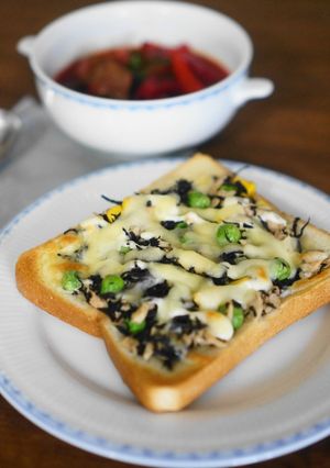 【冷凍作り置き】ひじきとツナのトースト-レシピのメイン写真