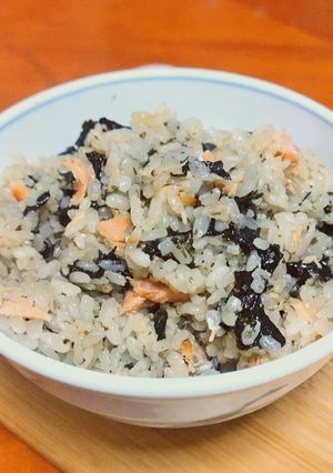 低コレステロール＠海苔と鮭の炊き込みご飯-レシピのメイン写真