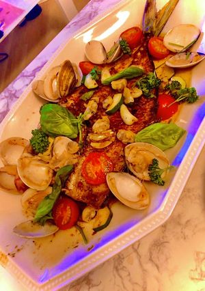 鯵の一夜干しでアクアパッツァ-レシピのメイン写真