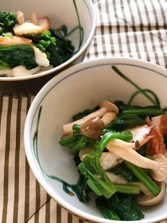 ほうれん草とシメジ のわさび和え-レシピのメイン写真
