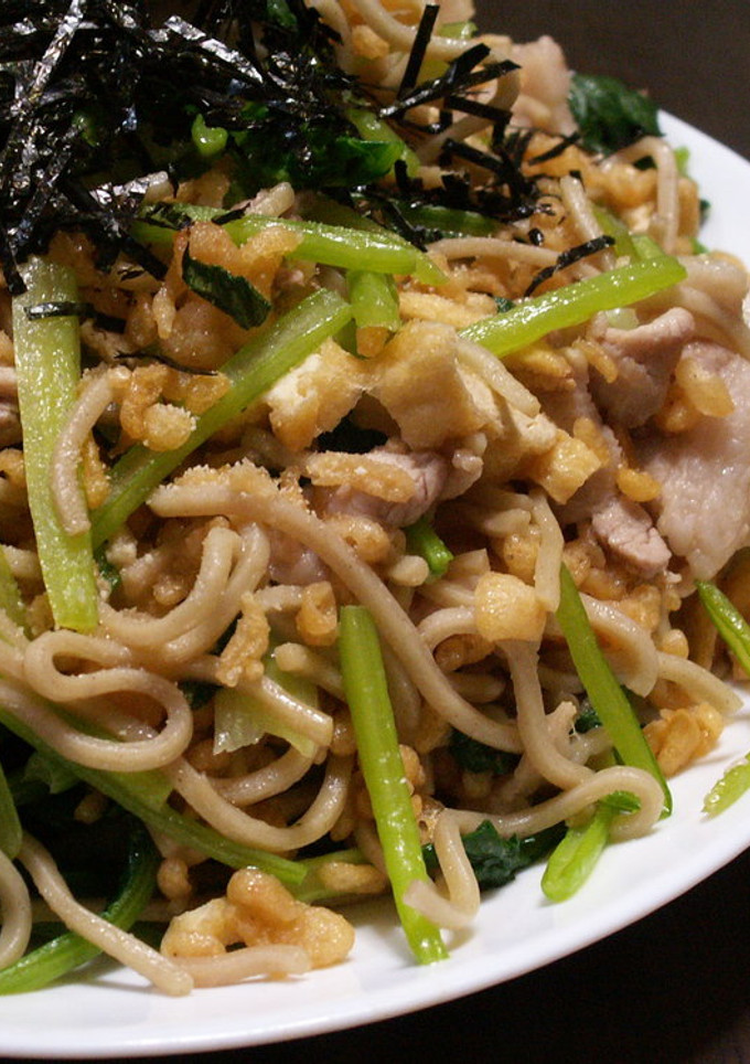 たぬきつね焼き蕎麦-レシピのメイン写真
