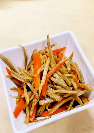 料理初心者が作るきんぴらごぼう-レシピのメイン写真