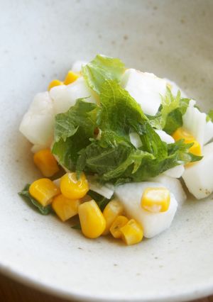 長芋・コーン・大葉ナムル♪シャキ食感♪-レシピのメイン写真