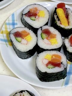 おうちで簡単 海鮮恵方巻き(太巻き)-レシピのメイン写真