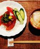 恵方巻きの翌日★とろん鉄火丼★マグロ漬け