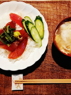 恵方巻きの翌日★とろん鉄火丼★マグロ漬け-レシピのメイン写真