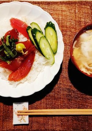 恵方巻きの翌日★とろん鉄火丼★マグロ漬け-レシピのメイン写真