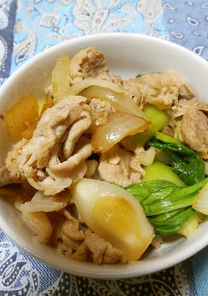 豚肉とチンゲン菜のマヨ炒め-レシピのメイン写真