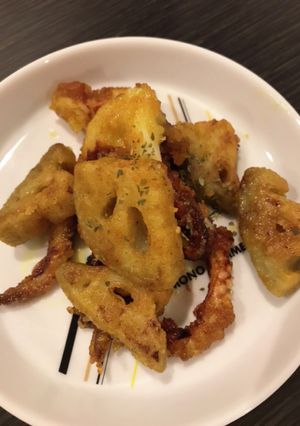 イカゲソとレンコンのカレー唐揚げ-レシピのメイン写真