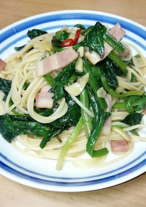 ほうれん草とベーコンのパスタ（白だし）-レシピのメイン写真