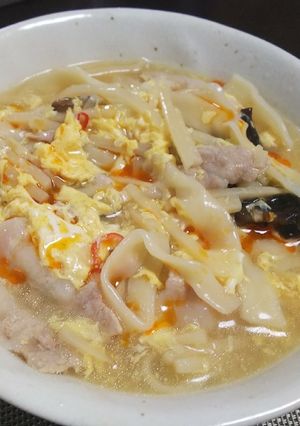 なんちゃって刀削麺風 酸辣湯麺-レシピのメイン写真
